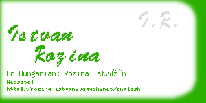 istvan rozina business card